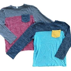 Joe Fresh Boys Colour  Block Long Sleeve Tee Shirts Size 10-12